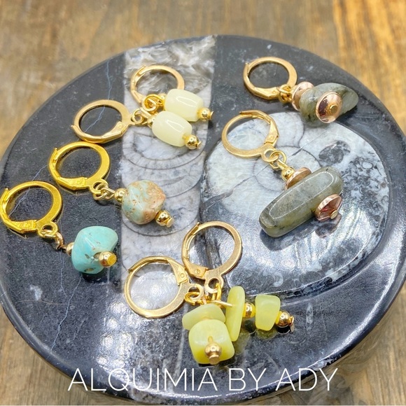 Alquimia Gold and Yellow Earrings - Picture 1 of 1